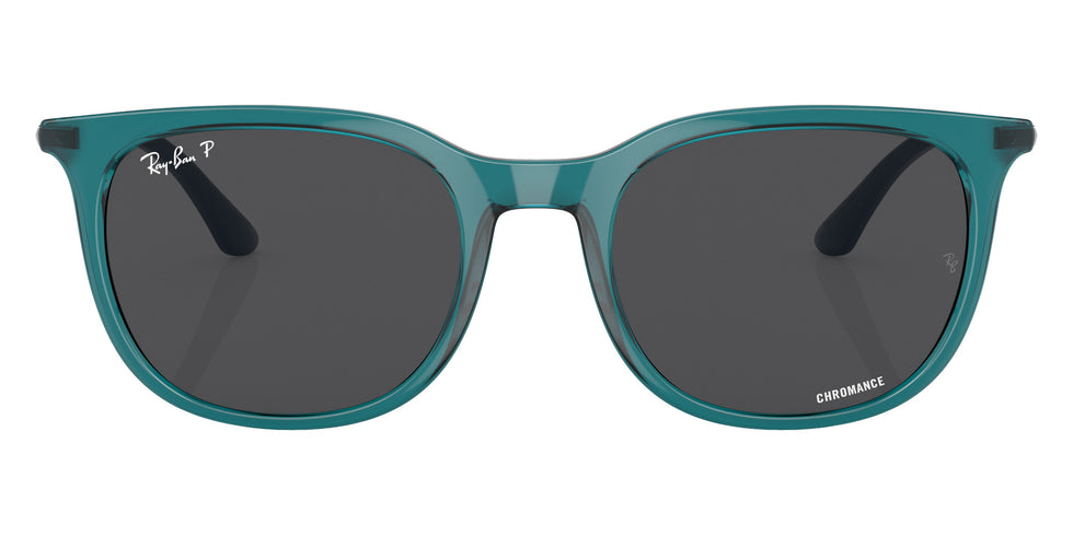 Ray-Ban RB4386 6651K8 54 - Transparent Turquoise / Dark Gray Polarized+ #id:rb43866651k8_s:100100