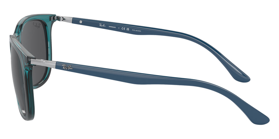 Ray-Ban RB4386 6651K8 54 - Transparent Turquoise / Dark Gray Polarized+ #id:rb43866651k8_s:100110