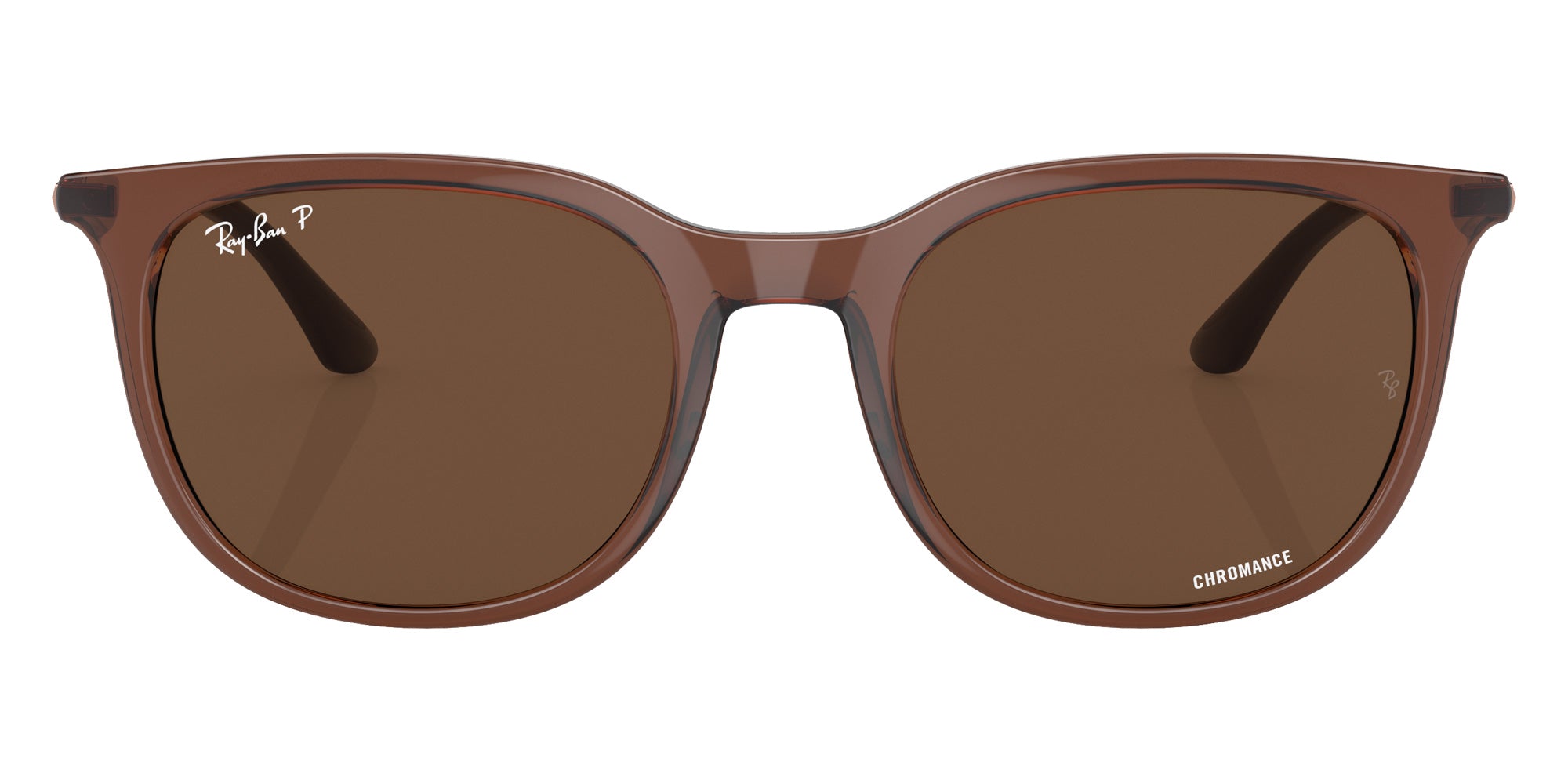Ray-Ban RB4386F 6652AN 55 - Transparent Brown / Brown Polarized+ #id:rb4386f6652an_s:100100
