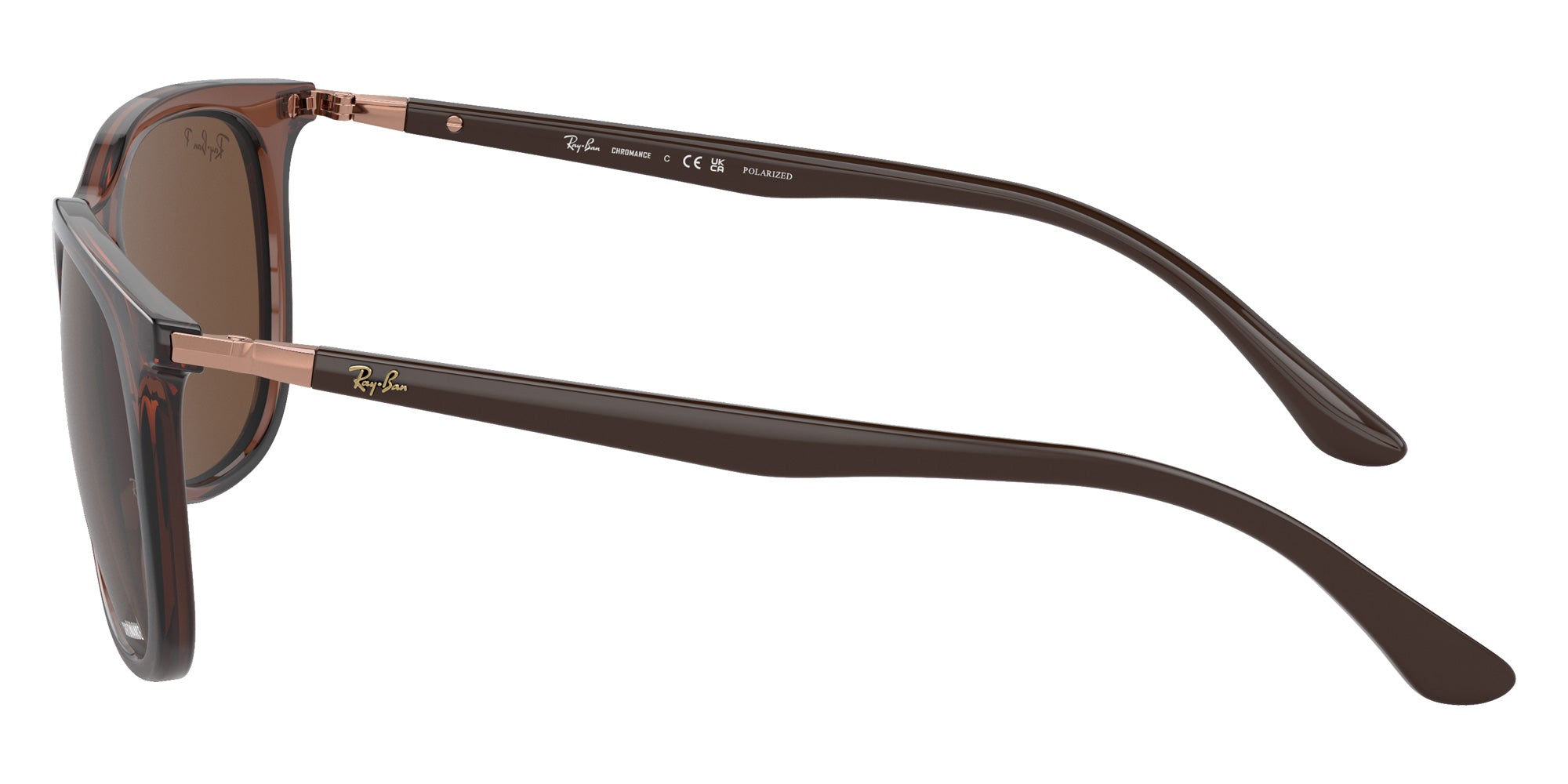 Ray-Ban RB4386F 6652AN 55 - Transparent Brown / Brown Polarized+ #id:rb4386f6652an_s:100110