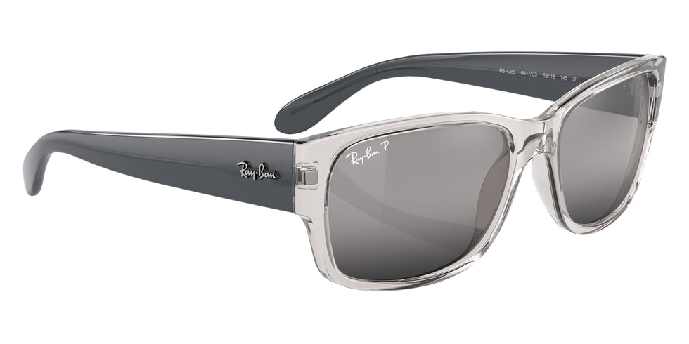 Ray-Ban RB4388 6647G3 55 - Transparent Gray #id:rb43886647g3_s:102120