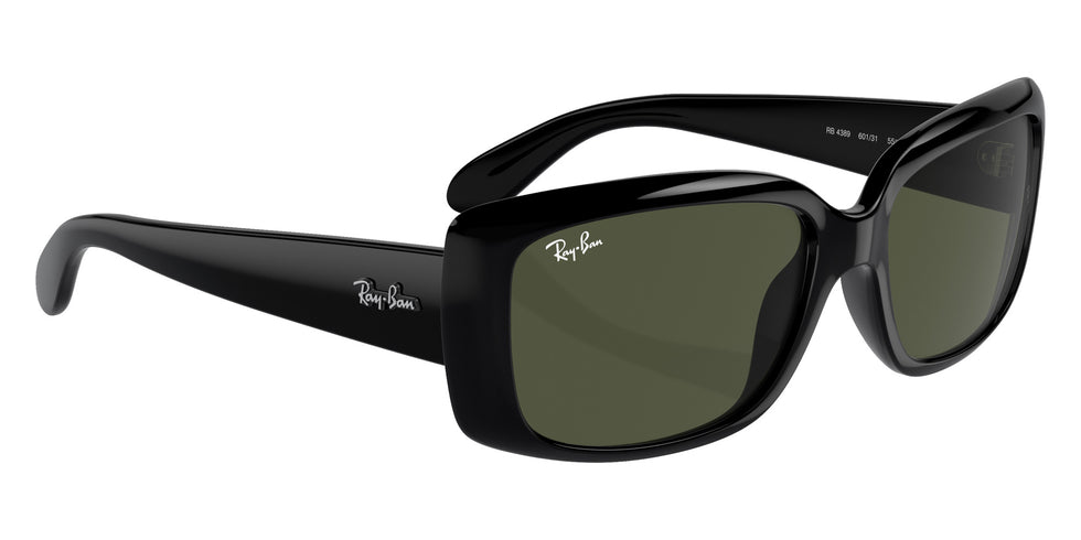 Ray-Ban RB4389 601/31 58 - Black / Green #id:rb438960131_s:100120