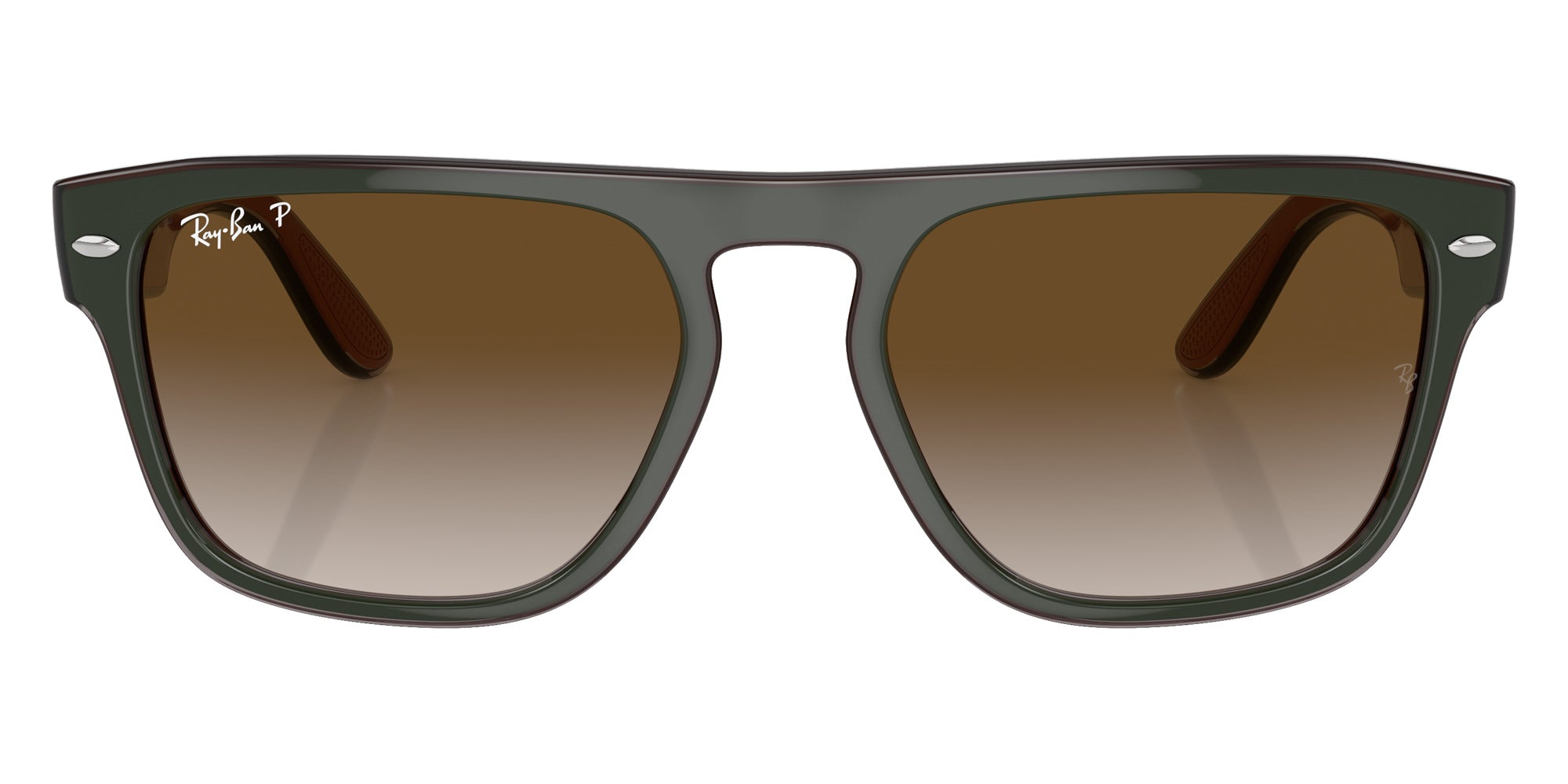 Ray-Ban RB4407 6732T5 57 - Green & Dark Gray & Transparent Brown / Brown Polarized #id:rb44076732t5_s:100100