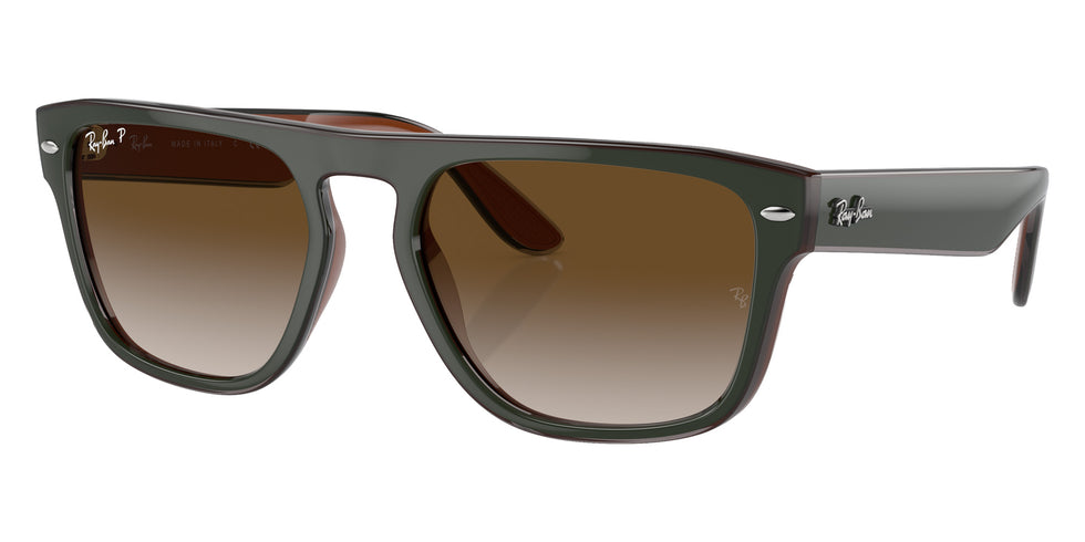 Ray-Ban RB4407 6732T5 57 - Green & Dark Gray & Transparent Brown / Brown Polarized #id:rb44076732t5_s:100105
