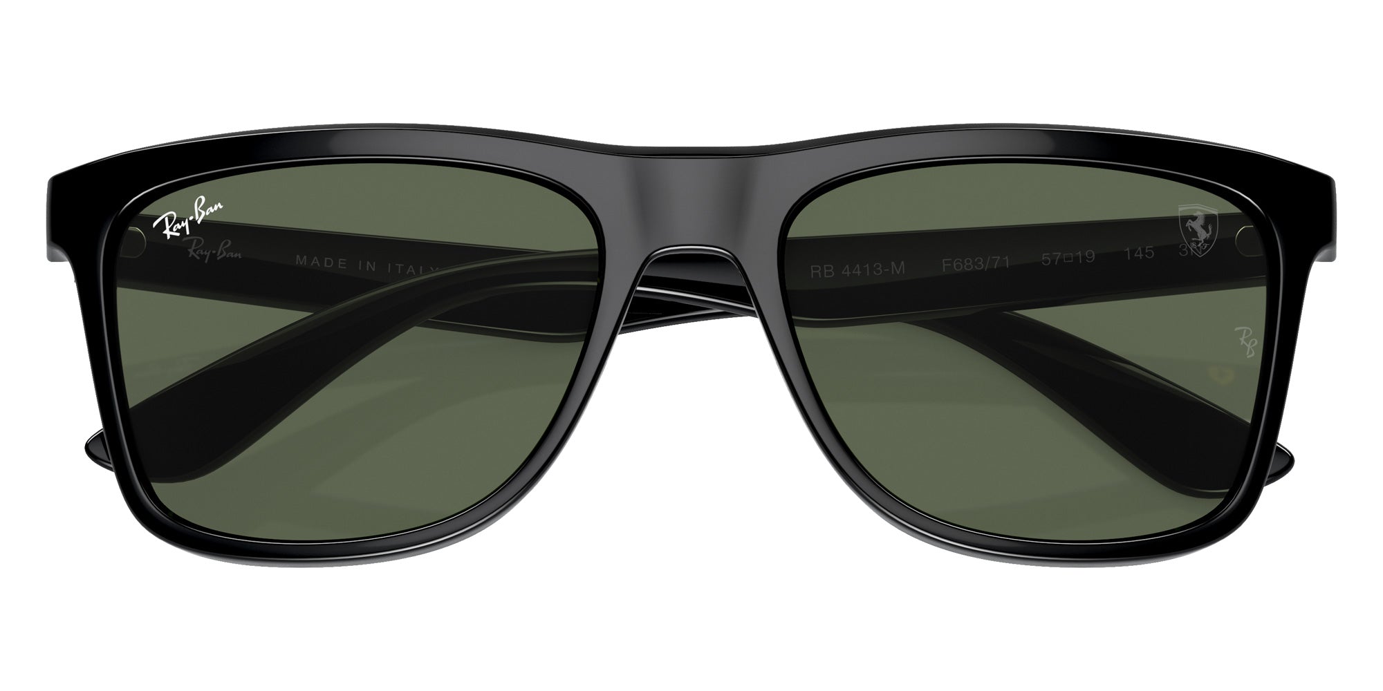 Ray-Ban RB4413M Scuderia Ferrari F68371 57 - Black / Dark Green #id:rb4413mf68371_s:100125