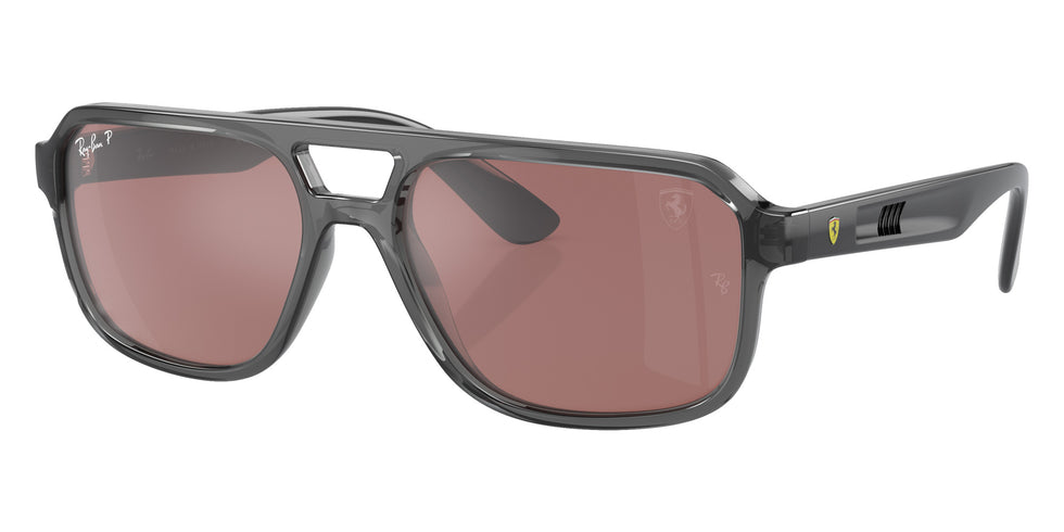 Ray-Ban RB4414M Scuderia Ferrari F691H2 58 - Transparent Gray / Purple/Silver Mirrored Polarized #id:rb4414mf691h2_s:100105