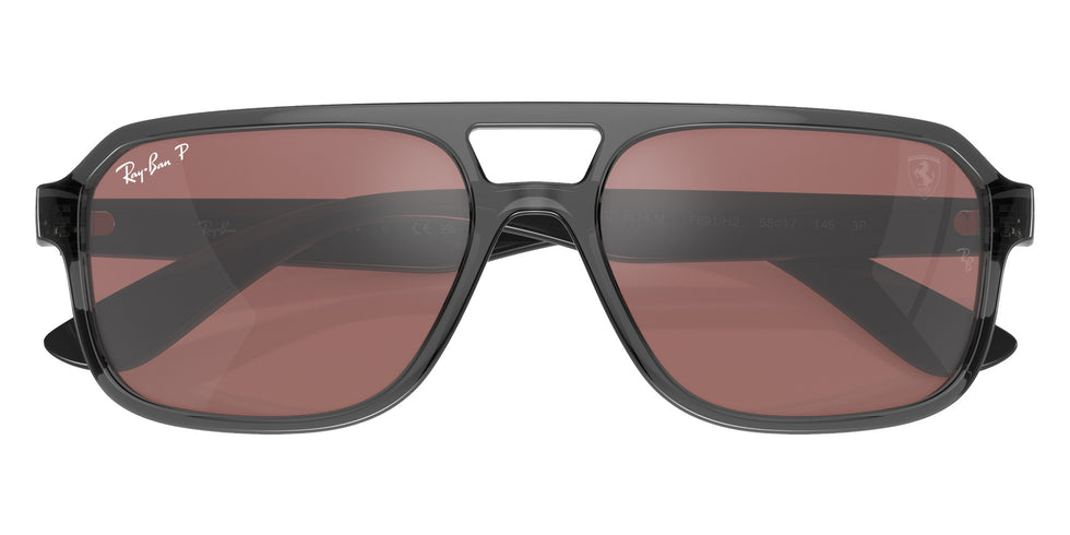 Ray-Ban RB4414M Scuderia Ferrari F691H2 58 - Transparent Gray / Purple/Silver Mirrored Polarized #id:rb4414mf691h2_s:100125