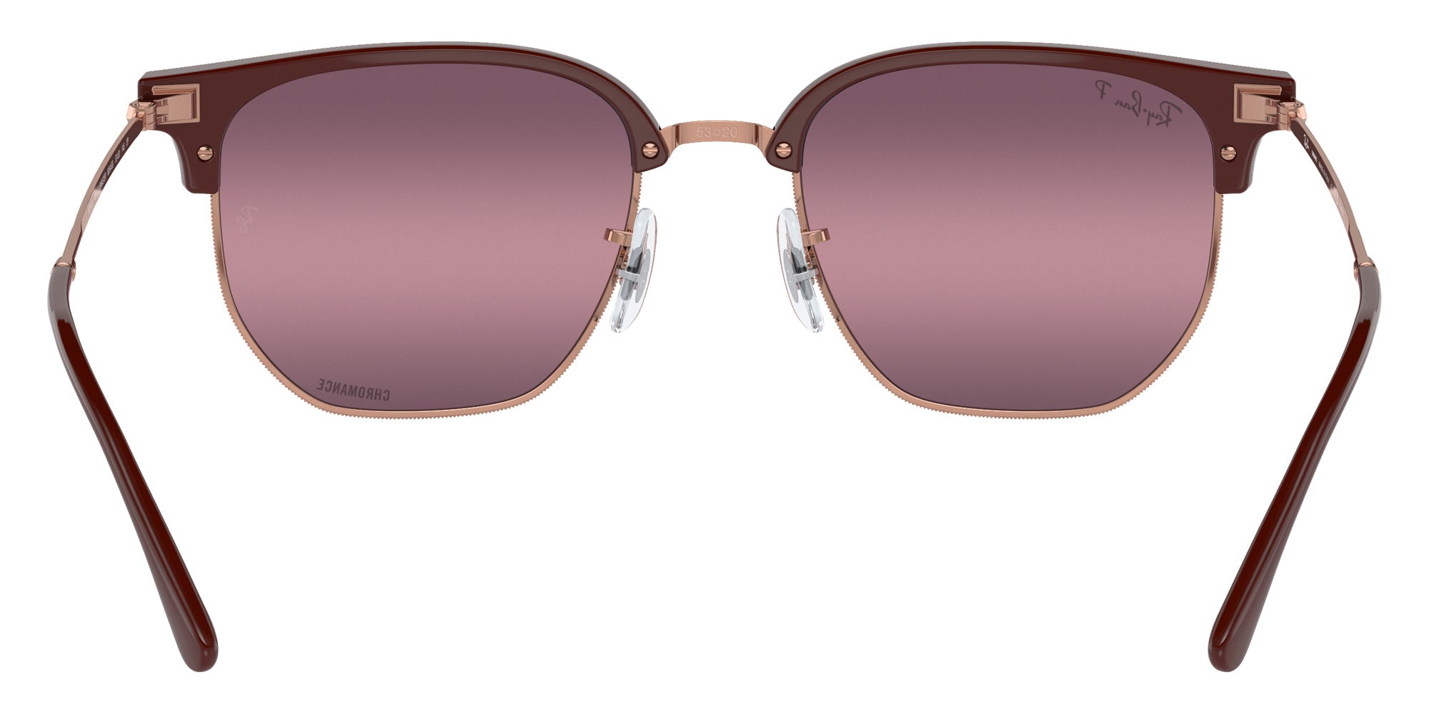Ray-Ban RB4416 New Clubmaster 6654G9 51 - Bordeaux on Rose Gold / Gold/Red Mirrored Polarized #id:rb44166654g9_s:100115