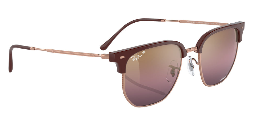 Ray-Ban RB4416 New Clubmaster 6654G9 51 - Bordeaux on Rose Gold / Gold/Red Mirrored Polarized #id:rb44166654g9_s:100125