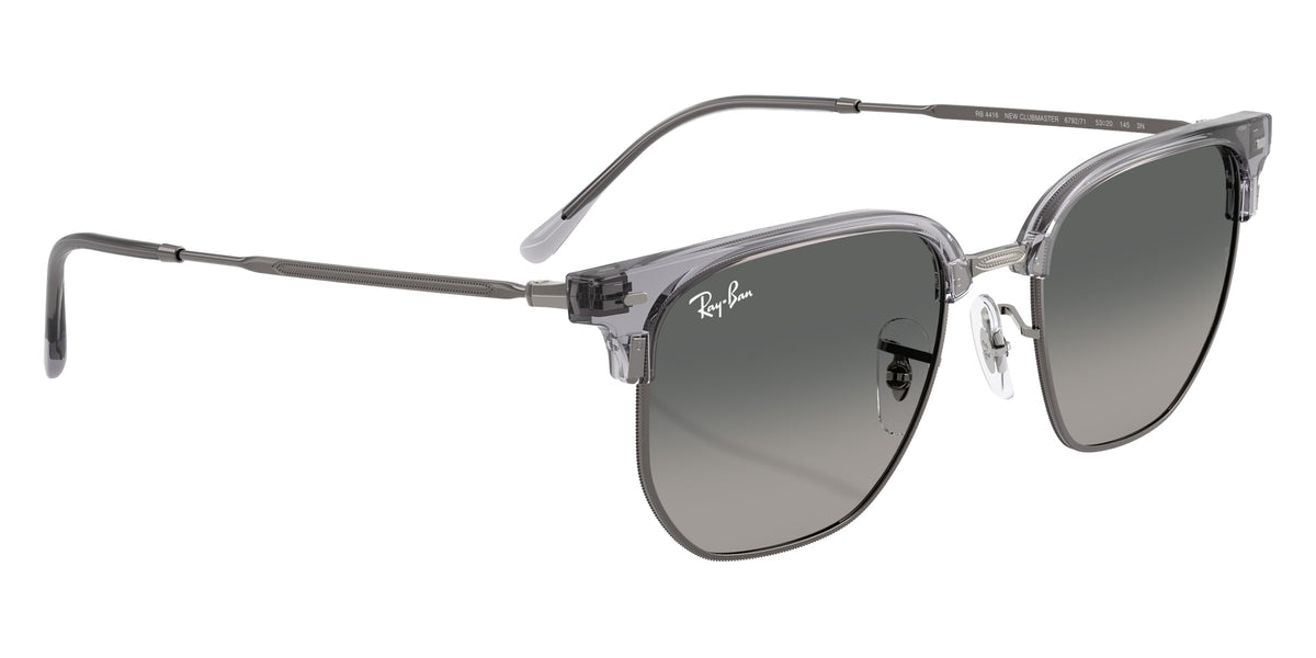 Ray-Ban RB4416 New Clubmaster 679271 51 - Transparent Gray on Gunmetal / Light Gray Gradient Dark Gray #id:rb4416679271_s:104120