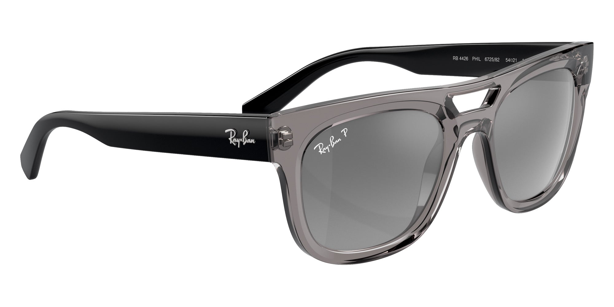 Ray-Ban RB4426 Phil 672582 54 - Transparent Gray / Silver/Gray Mirrored Polarized #id:rb4426672582_s:100120
