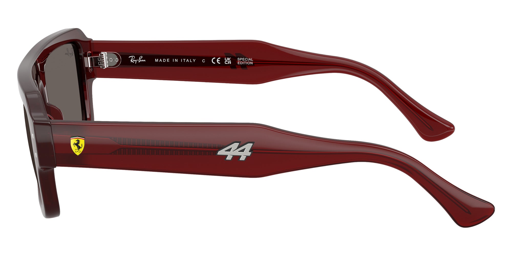 Ray-Ban RB4454M Lewis Hamilton Driver Special Edition 2026 - Scuderia Ferrari Collection F710B1 56 - Red Transparent #id:rb4454mf710b1_s:100110