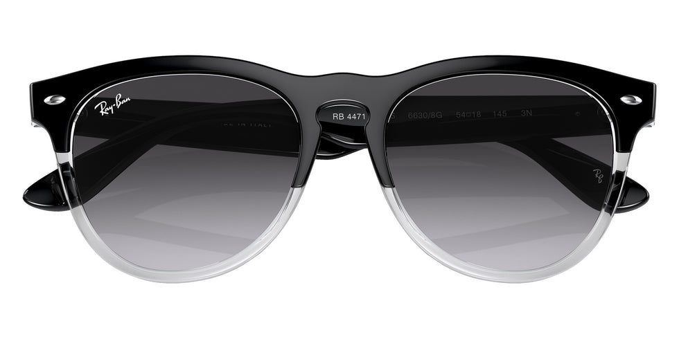 Ray-Ban RB4471 Iris 66308G 54 - Black on Transparent / Gray #id:rb447166308g_s:100120