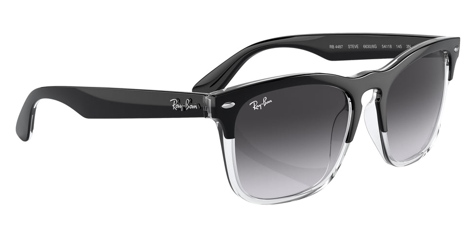 Ray-Ban RB4487 Steve 66308G 54 - Black on Transparent #id:rb448766308g_s:100125