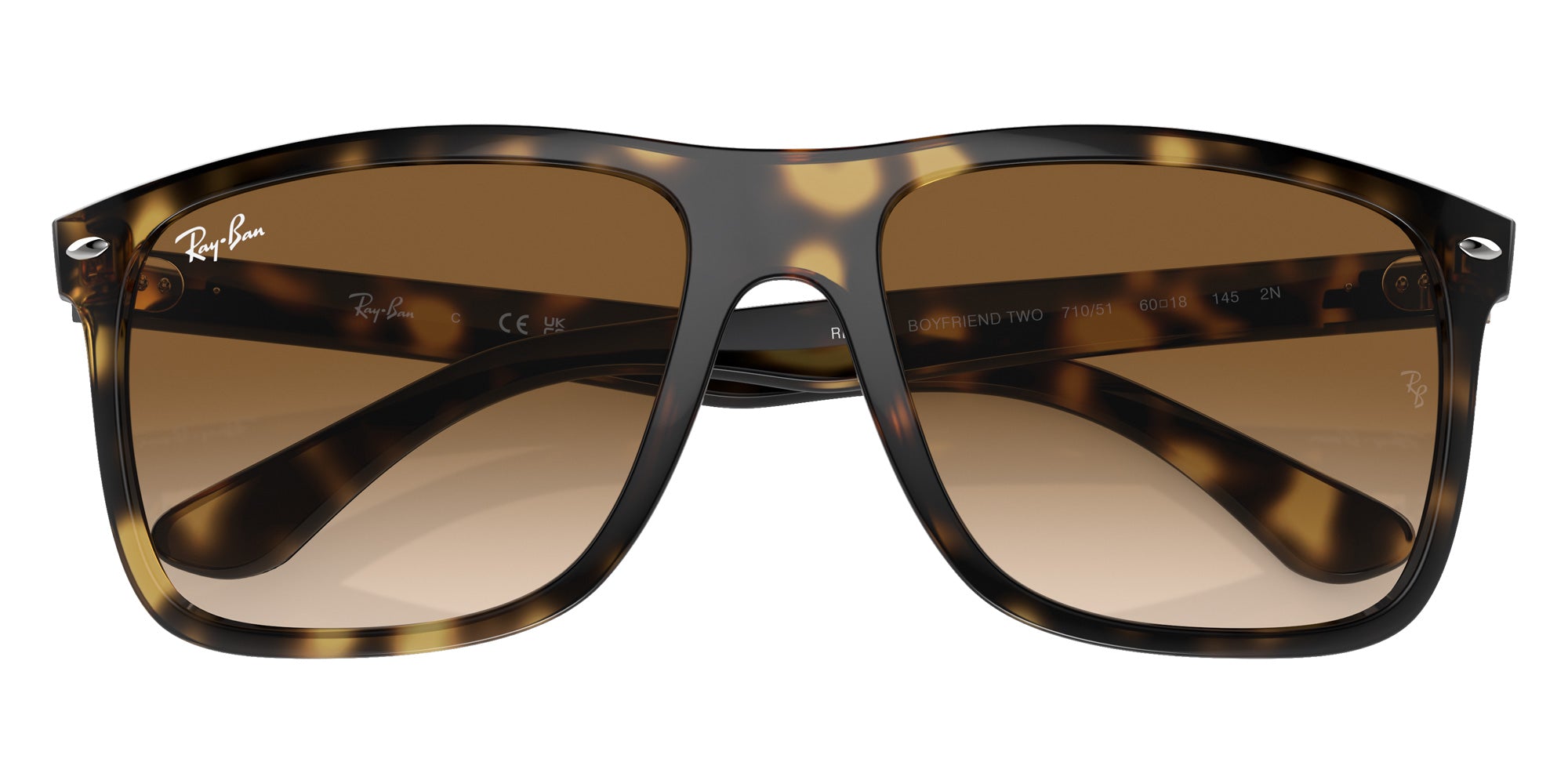 Ray-Ban RB4547 Boyfriend Two 710/51 57 - Havana / Light Brown #id:rb454771051_s:100125