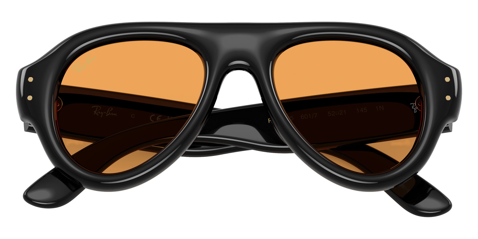 Ray-Ban RB4925 Aviator Puffer 601/7 50 - Black / Orange #id:rb49256017_s:100125