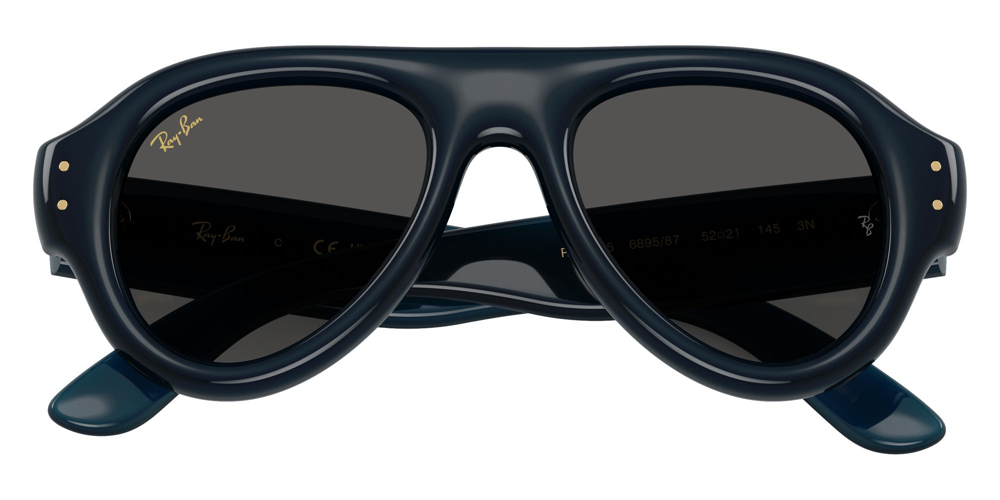 Ray-Ban RB4925 Aviator Puffer 689587 50 - Transparent Dark Blue / Ultra Black #id:rb4925689587_s:112125