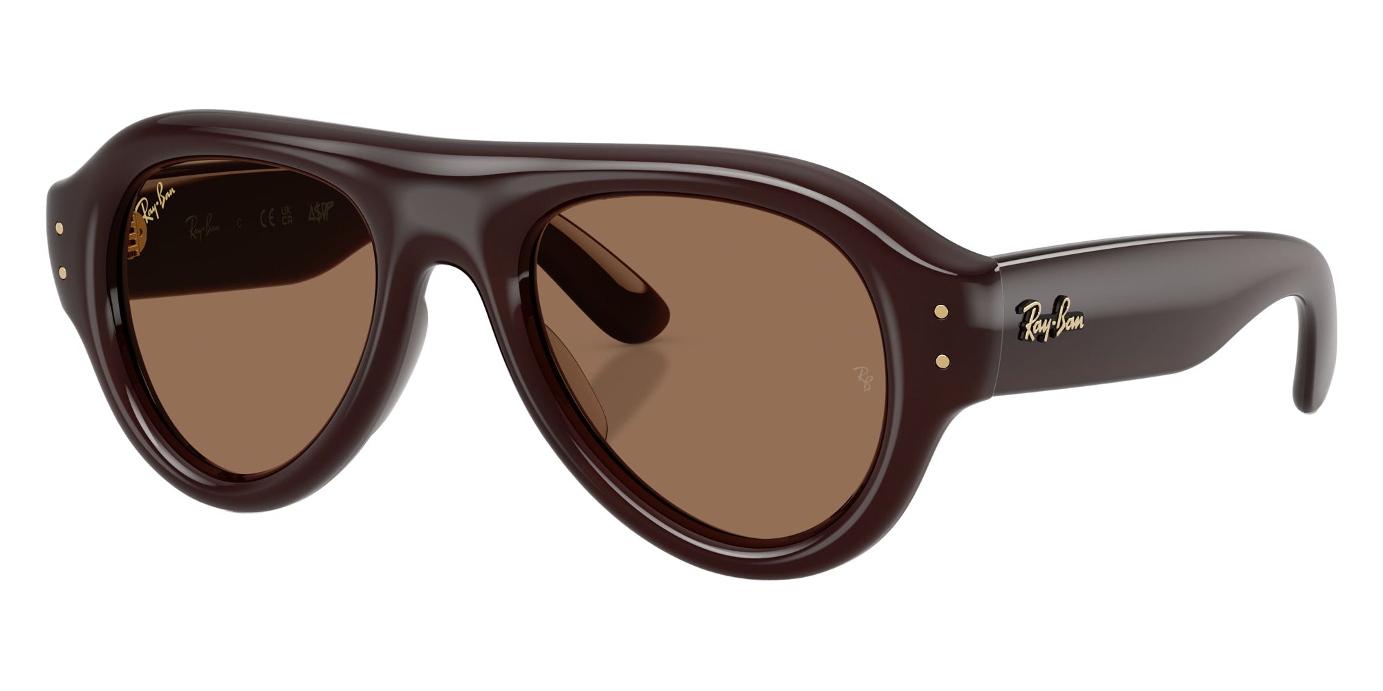 Ray-Ban RB4925 Aviator Puffer 689673 50 - Transparent Dark Brown / Dark Brown #id:rb4925689673_s:100105