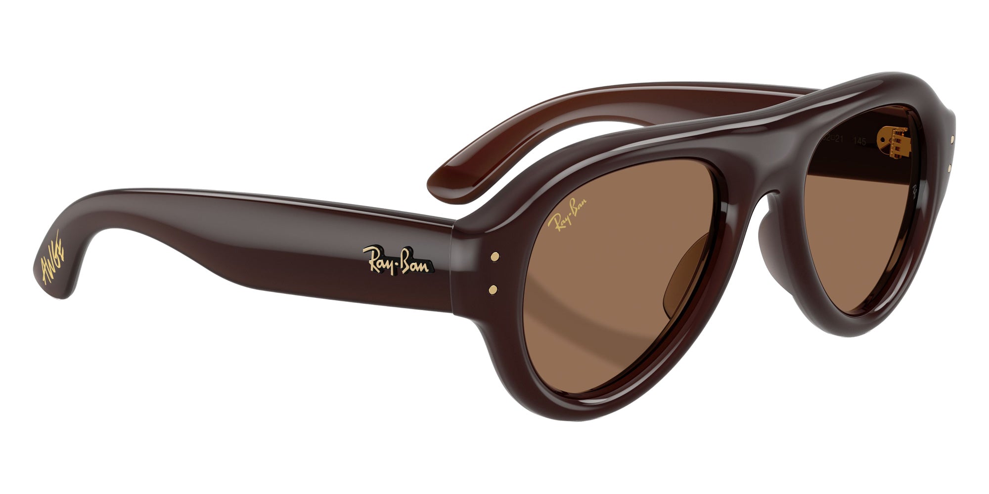 Ray-Ban RB4925 Aviator Puffer 689673 50 - Transparent Dark Brown / Dark Brown #id:rb4925689673_s:100120