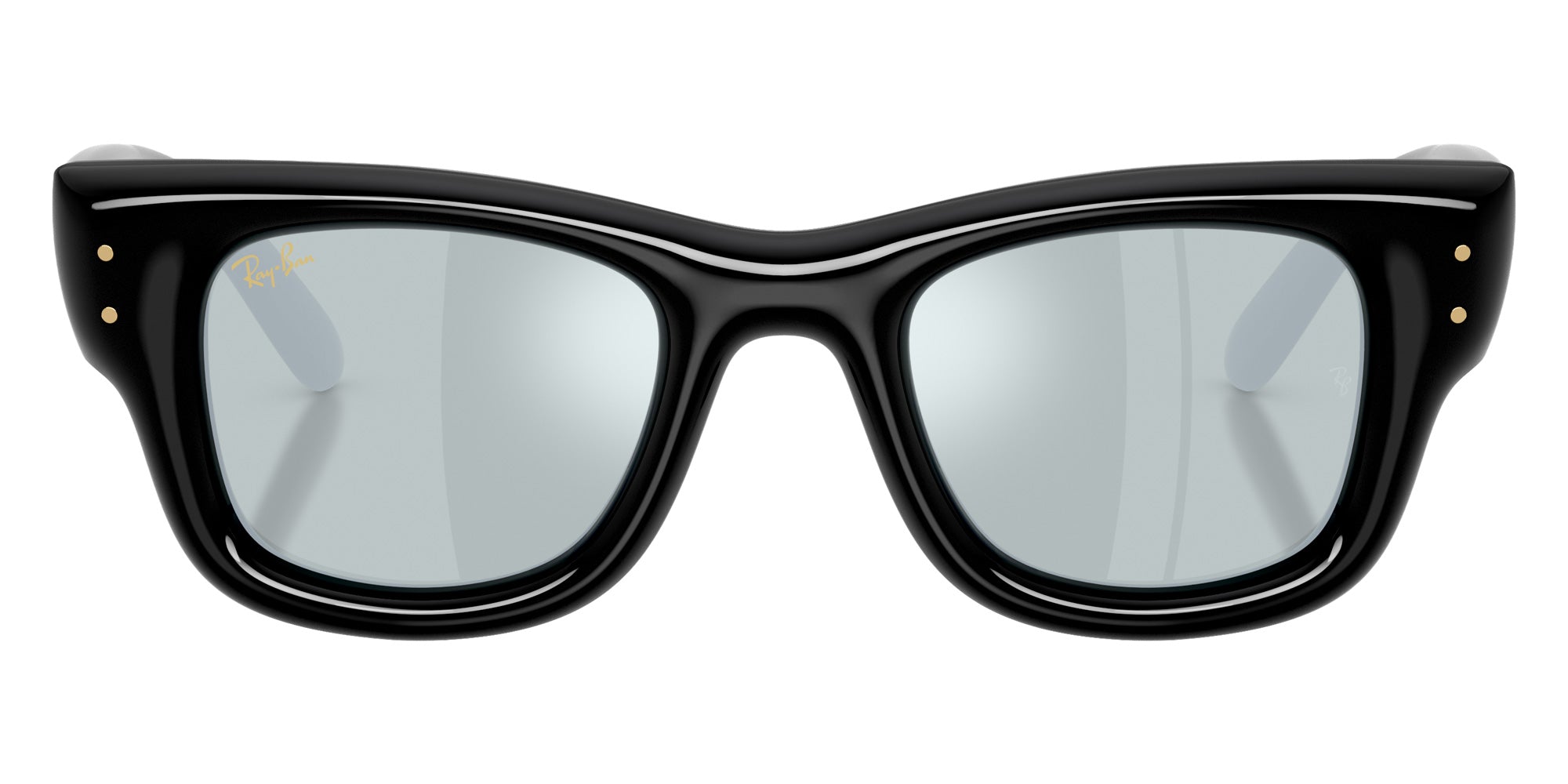 Ray-Ban RB4940 Wayfarer Puffer 601/30 47 - Black / Green Mirrored Silver Plan #id:rb494060130_s:100100