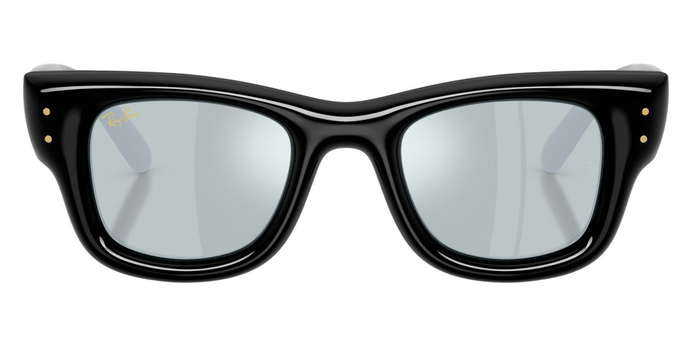 Ray-Ban RB4940 Wayfarer Puffer 601/30 47 - Black / Green Mirrored Silver Plan #id:rb494060130_s:100100