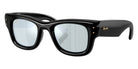 Ray-Ban RB4940 Wayfarer Puffer 601/30 47 - Black / Green Mirrored Silver Plan #id:rb494060130_s:100105