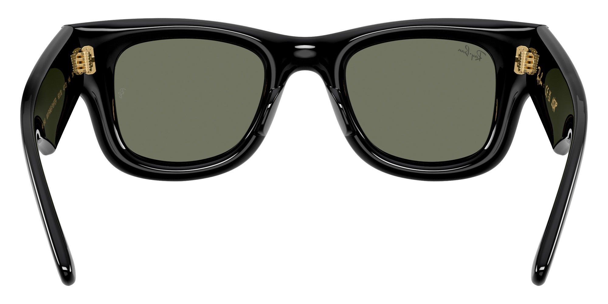 Ray-Ban RB4940 Wayfarer Puffer 601/30 47 - Black / Green Mirrored Silver Plan #id:rb494060130_s:100115