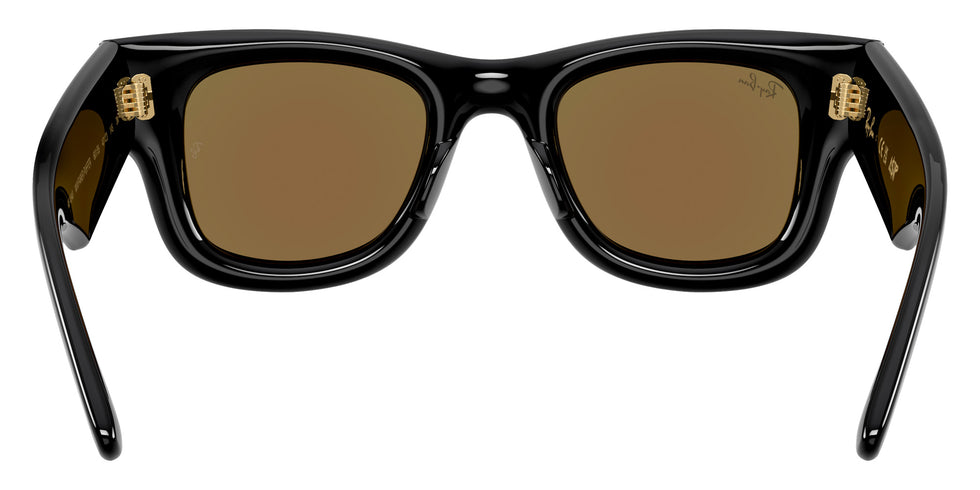 Ray-Ban RB4940 Wayfarer Puffer 601/55 47 - Black / Light Green Mirrored Blue #id:rb494060155_s:104115
