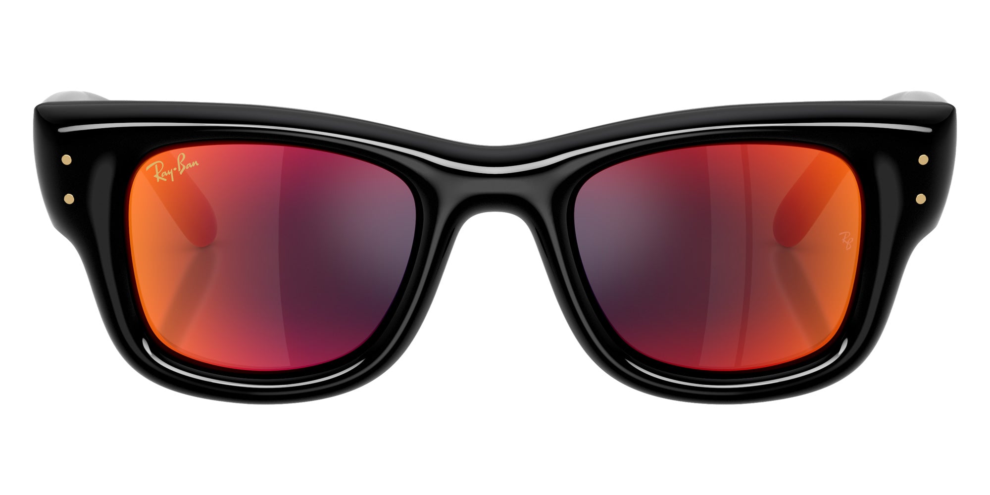Ray-Ban RB4940 Wayfarer Puffer 601/6Q 47 - Black / Brown Mirrored Orange #id:rb49406016q_s:108100