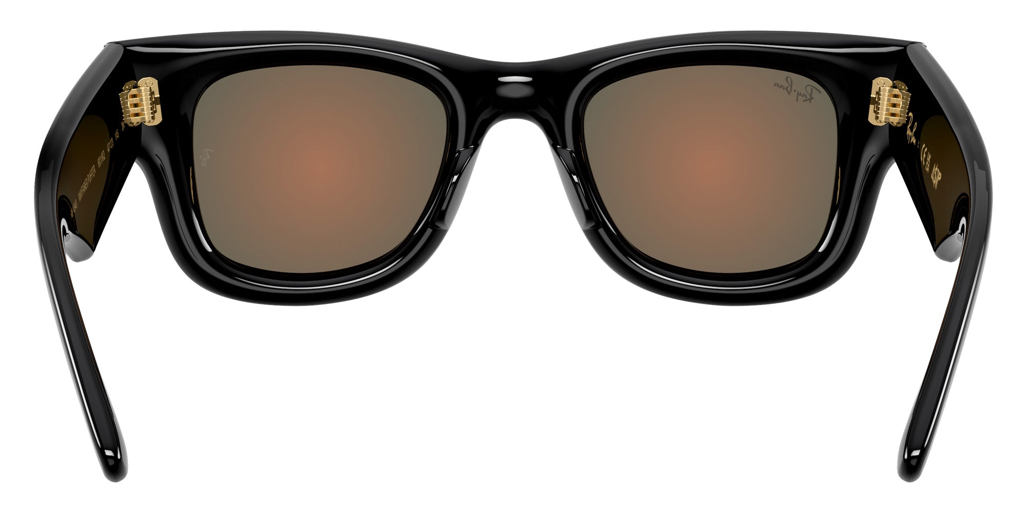 Ray-Ban RB4940 Wayfarer Puffer 601/6Q 47 - Black / Brown Mirrored Orange #id:rb49406016q_s:108115