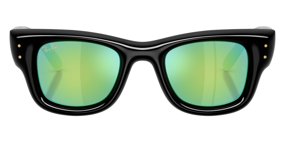 Ray-Ban RB4940 Wayfarer Puffer 601/8N 47 - Black / Green Mirrored Green 632 #id:rb49406018n_s:116100