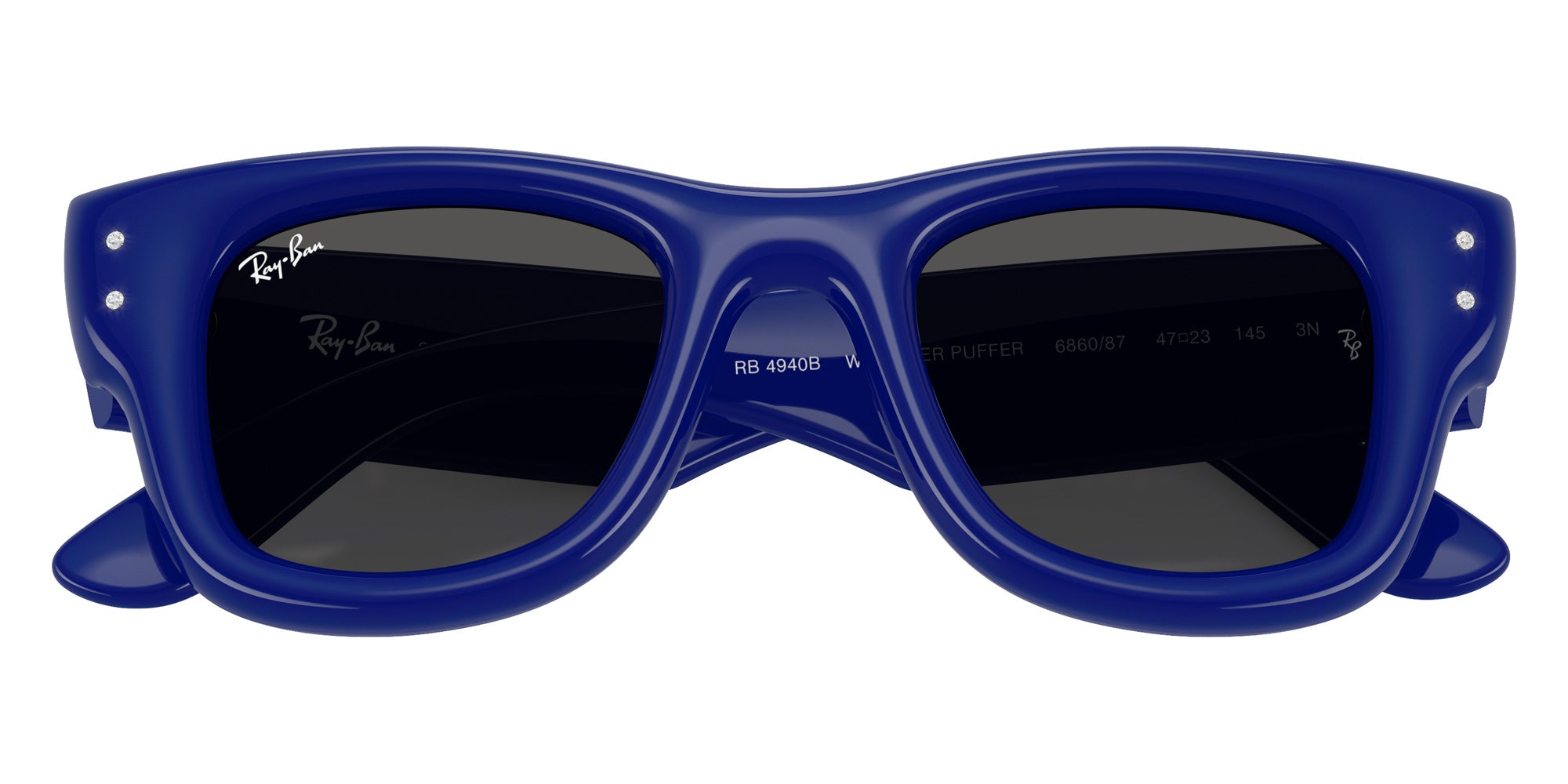 Ray-Ban RB4940B Wayfarer Puffer Crystal Edition�� 686087 47 - Blue & Strass / Ultra Black #id:rb4940b686087_s:102125