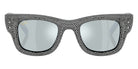 Ray-Ban RB4940BP Wayfarer Puffer Crystal Pavè Edition 686530 47 - Black / Green Mirrored Silver Plan #id:rb4940bp686530_s:100100