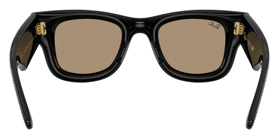 Ray-Ban RB4940BP Wayfarer Puffer Crystal Pavè Edition 68657J 47 - Black / Dark Brown Mirrored Rose Gold #id:rb4940bp68657j_s:102115