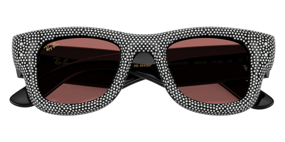 Ray-Ban RB4940BP Wayfarer Puffer Crystal Pav® Edition 686585 47 - Black #id:rb4940bp686585_s:102125