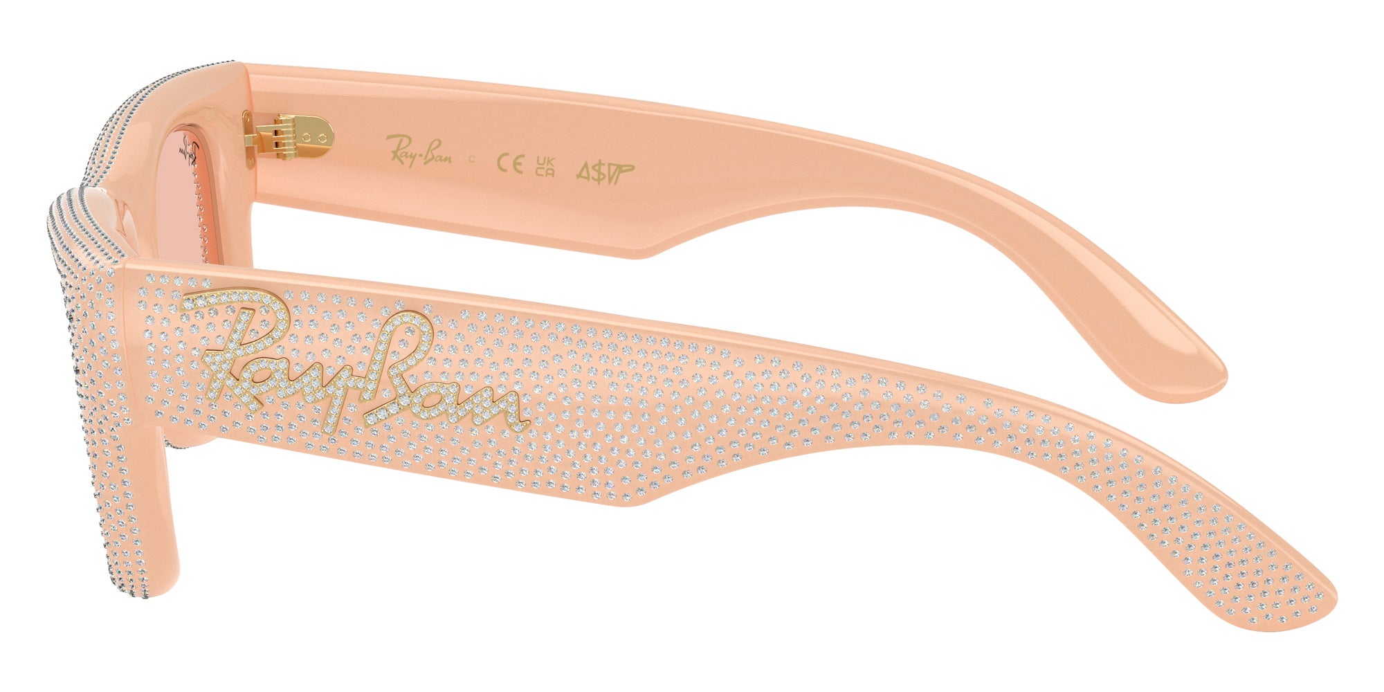 Ray-Ban RB4940BP Wayfarer Puffer Crystal Pav® Edition 688984 47 - Solid Nude #id:rb4940bp688984_s:104110