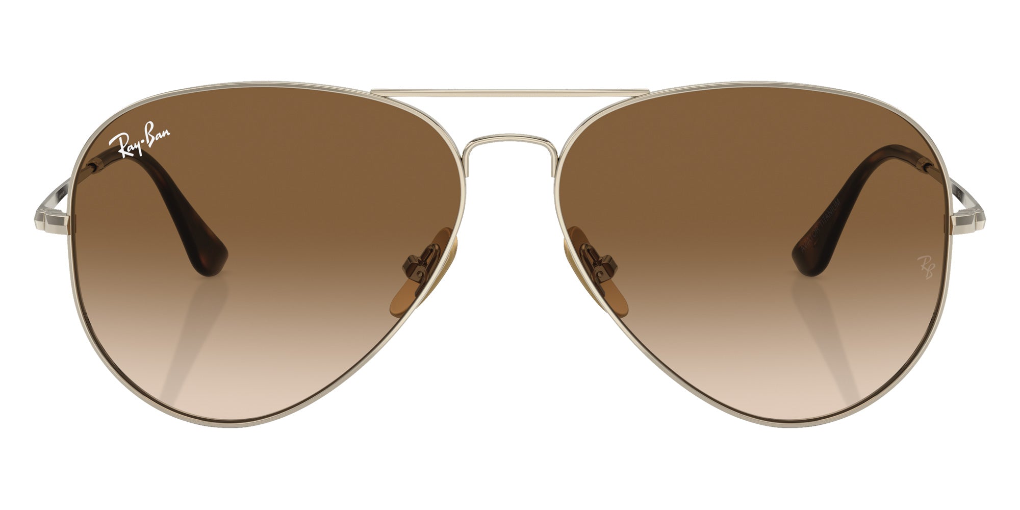 Ray-Ban RB8089 Aviator Titanium 926551 62 - Arista Gold / Clear and Brown #id:rb8089926551_s:100100
