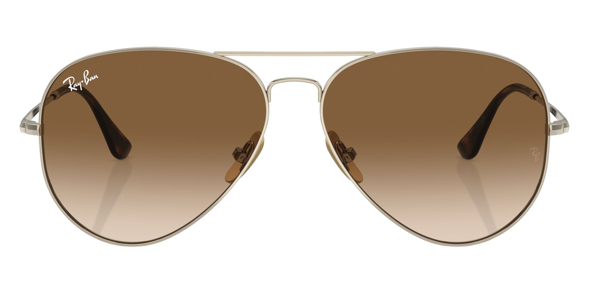 Ray-Ban RB8089 Aviator Titanium 926551 58 - Arista Gold / Clear & Brown #id:rb8089926551_s:100100