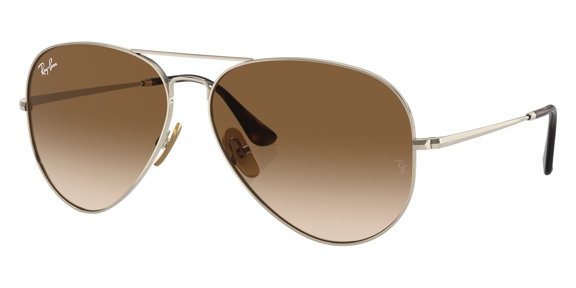 Ray-Ban RB8089 Aviator Titanium 926551 58 - Arista Gold / Clear & Brown #id:rb8089926551_s:100105