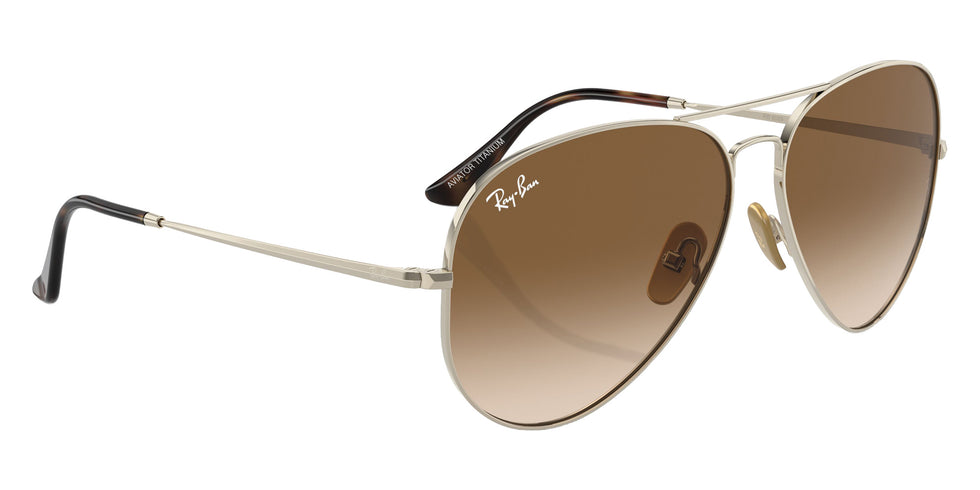 Ray-Ban RB8089 Aviator Titanium 926551 58 - Arista Gold / Clear & Brown #id:rb8089926551_s:100120
