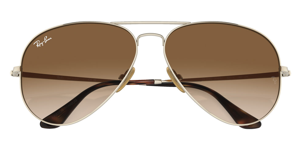 Ray-Ban RB8089 Aviator Titanium 926551 62 - Arista Gold / Clear and Brown #id:rb8089926551_s:100125