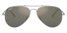 Ray-Ban RB8125M Aviator Titanium 9165 58 - Silver / Crystal Blue Polarized #id:rb8125m9165_s:100100