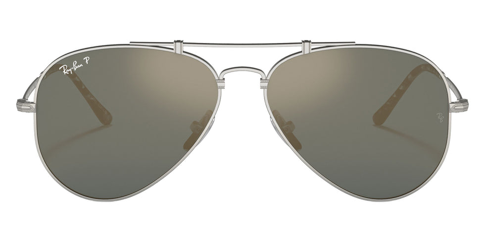 Ray-Ban RB8125M Aviator Titanium 9165 58 - Silver / Crystal Blue Polarized #id:rb8125m9165_s:100100