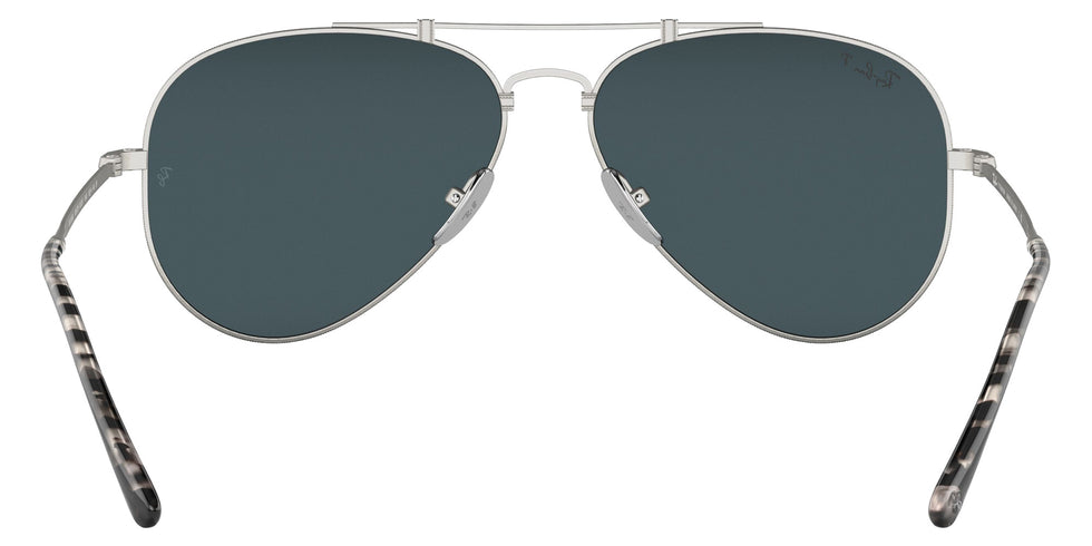 Ray-Ban RB8125M Aviator Titanium 9165 58 - Silver / Crystal Blue Polarized #id:rb8125m9165_s:100115