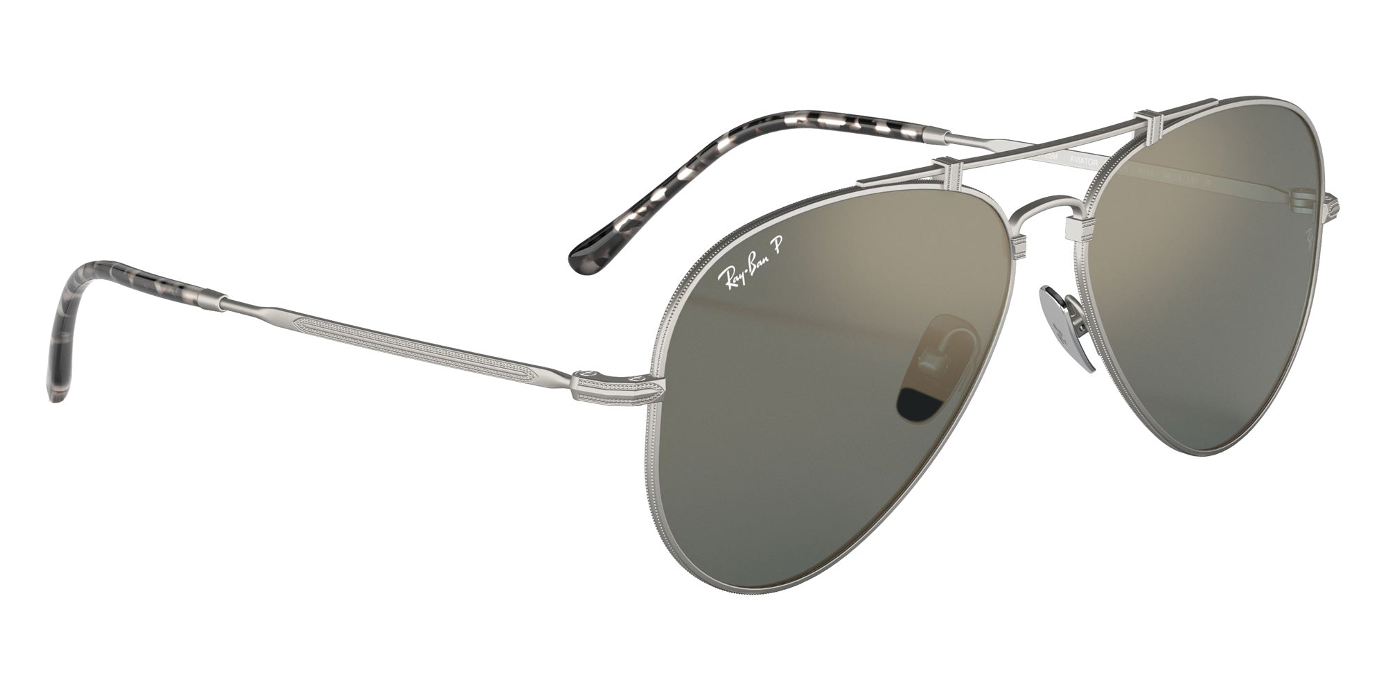 Ray-Ban RB8125M Aviator Titanium 9165 58 - Silver / Crystal Blue Polarized #id:rb8125m9165_s:100120