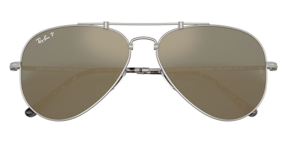 Ray-Ban RB8125M Aviator Titanium 9165 58 - Silver / Crystal Blue Polarized #id:rb8125m9165_s:100125