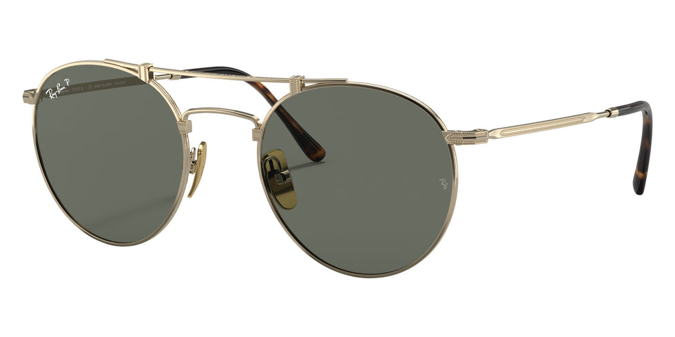 Ray-Ban RB8147M Round Double Bridge Titanium 9143 50 - Gold #id:rb8147m9143_s:100105