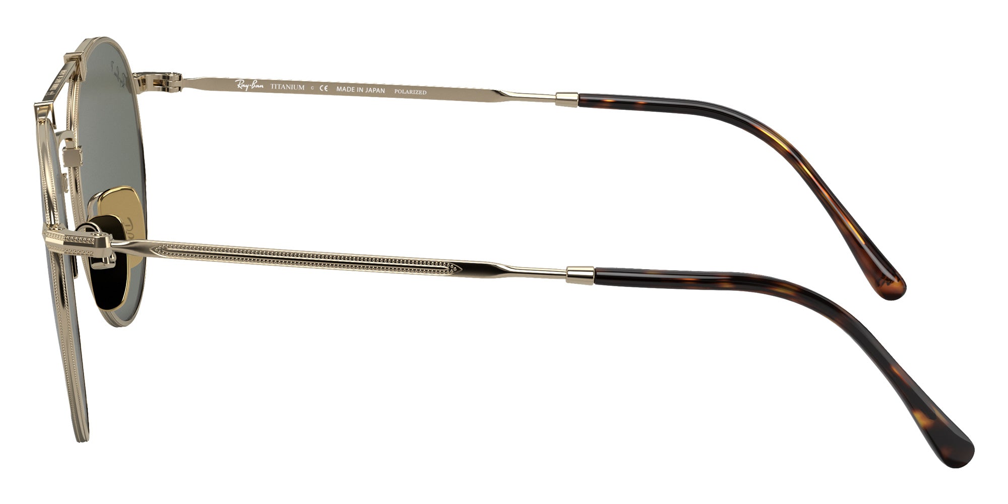 Ray-Ban RB8147M Round Double Bridge Titanium Round Sunglasses