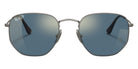 Ray-Ban RB8148 Hexagonal Titanium 9208T0 54 - Gunmetal / Polarized Blue Mirrored Gold #id:rb81489208t0_s:100100