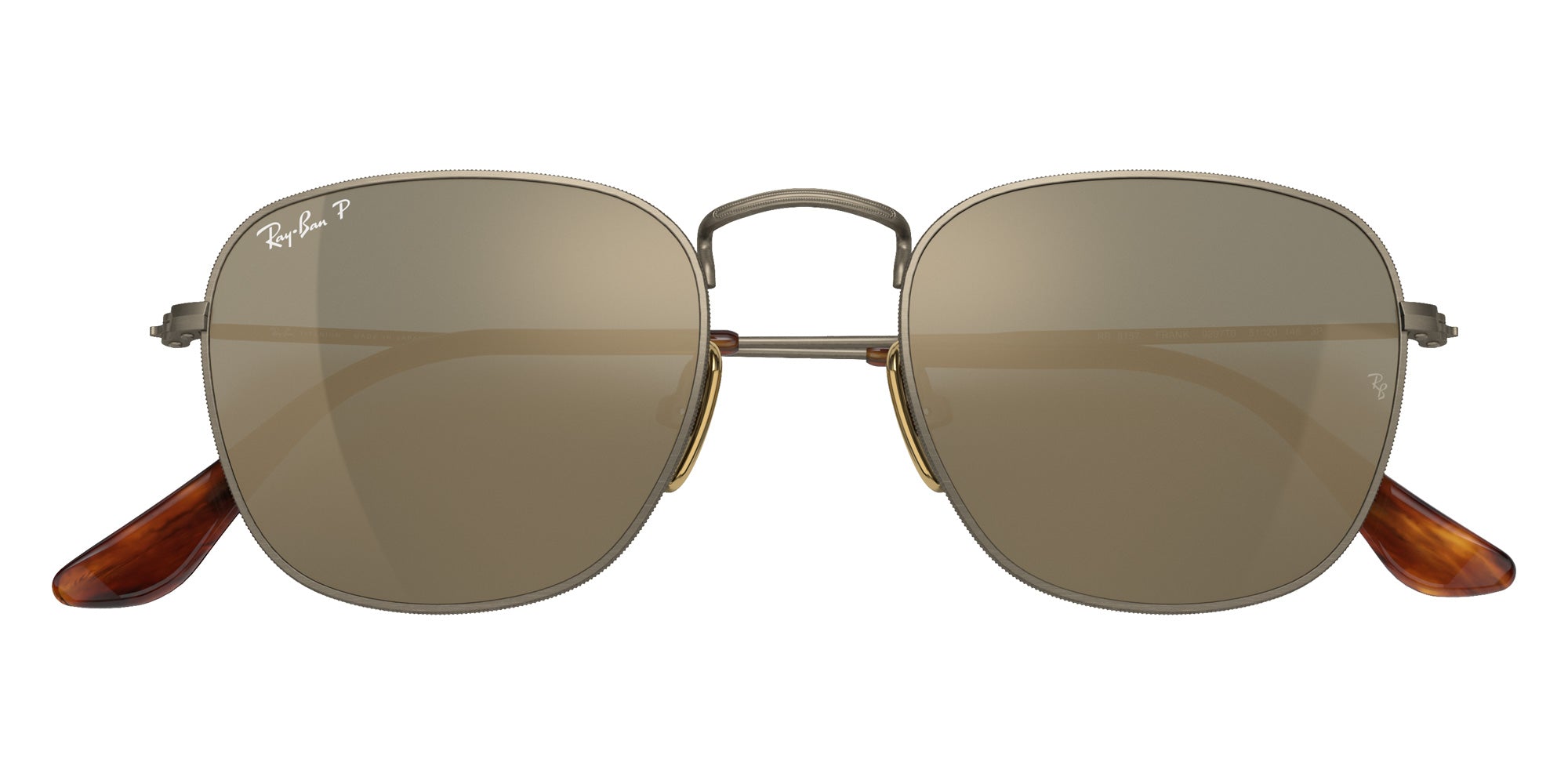Ray-Ban RB8157 Frank Titanium 9207T0 51 - Gold / Crystal Blue Polarized Mirrored #id:rb81579207t0_s:100125